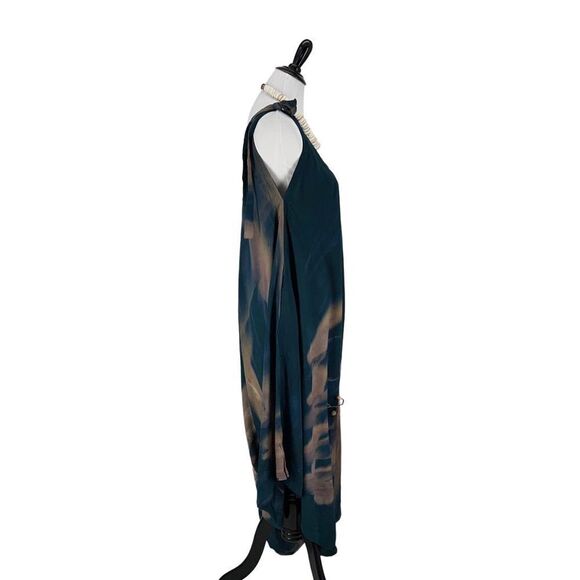 Pōʻalima Romper  Green/Teal/Blue/Gray/Coral V Neck Shoulder TIe Wide Leg Romper - Picture 7 of 15